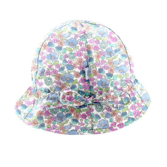 Chapeau soleil charlotte pastel fleuri