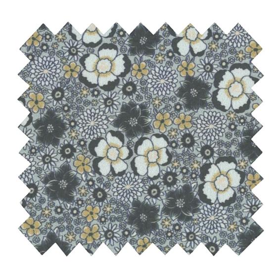 Tissu coton au mètre ex2578 lavandula bleu gris