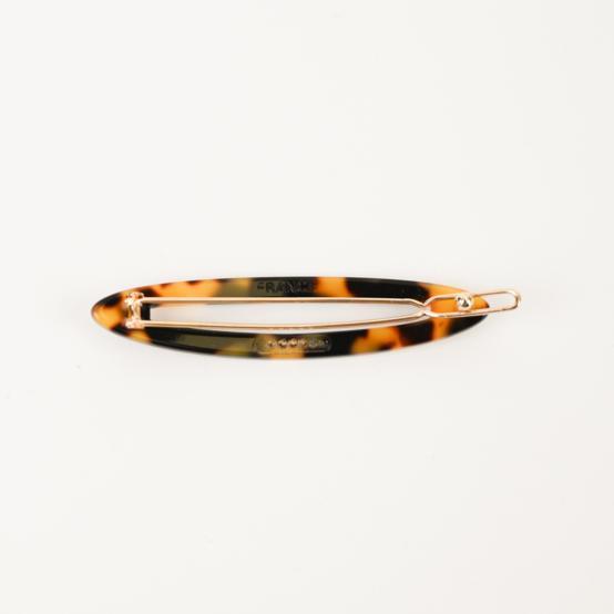 Barrette ovale moyenne leopard