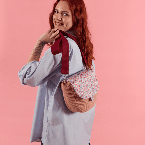 Rabat petite besace rose grenadine