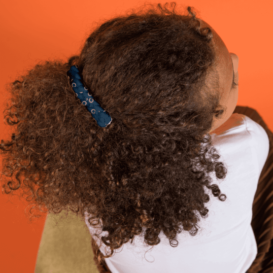 Barrette cheveux tressée bulle bronze marine