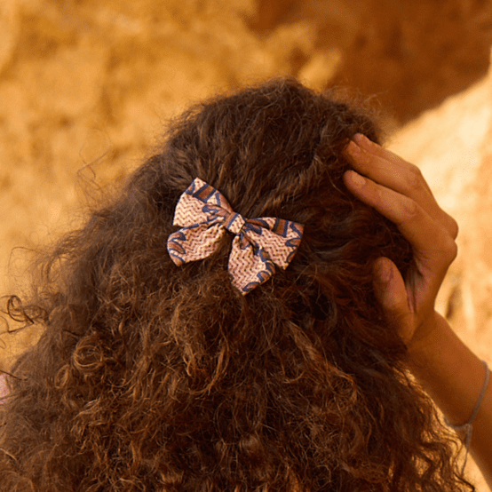 Barrette noeud papillon palmeraie