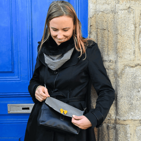 Rabat sac compagnon vichy noir