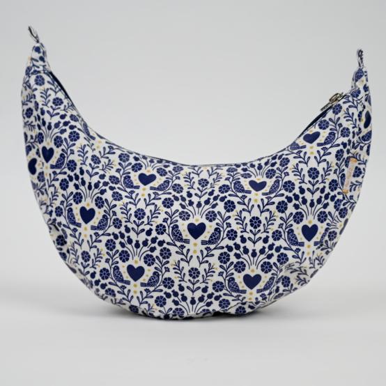 Petit Sac demi lune Scandinavia bleu