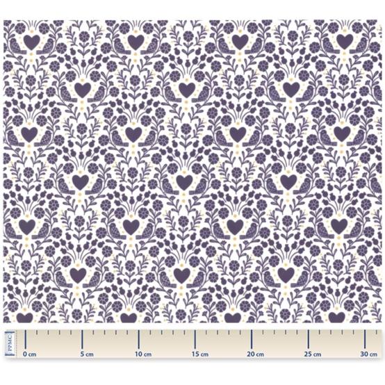 Tissu enduit  au mètre scandinavia bleu