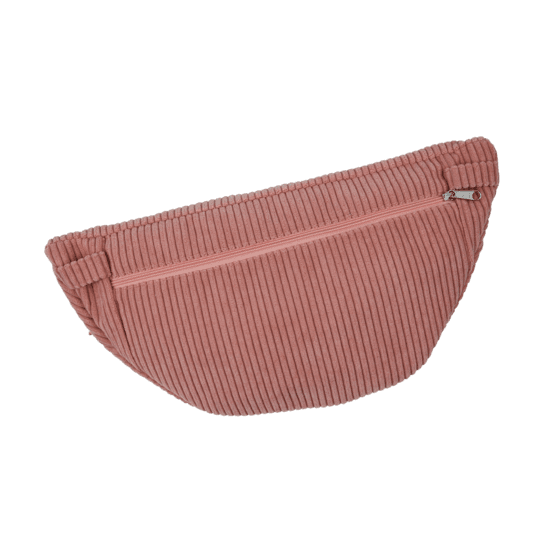 Petit sac banane velours côtelé rose blush