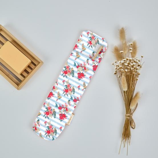 Pochette brosse à dents horizons fleuris