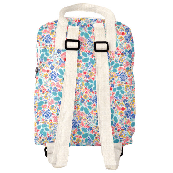 Petit sac à dos Gaby champêtre bleuté