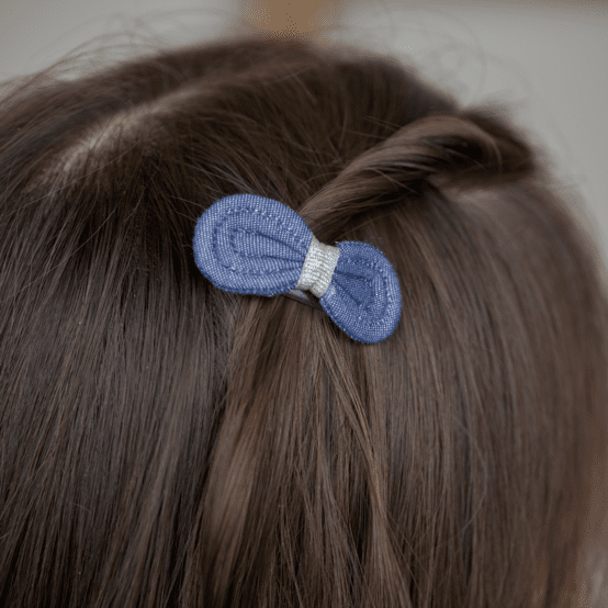 Barrette Noeud Anti-Glisse jean fin