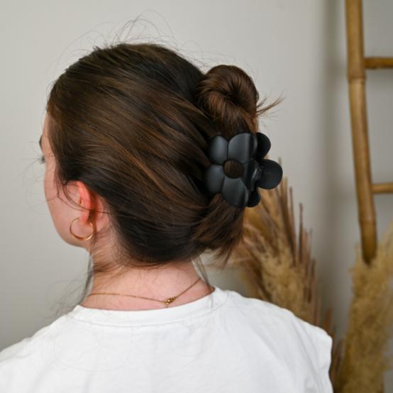 Grande pince fleur noir mat