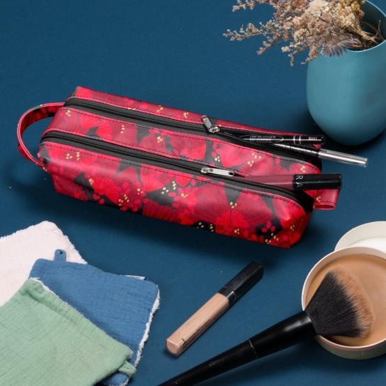 Trousse double compartiment féérie fuchsia