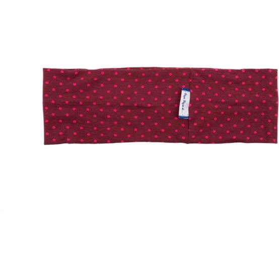 Bandeaux jersey pois bleu canard
