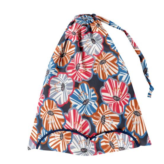 Pochette lingerie anémones rayées