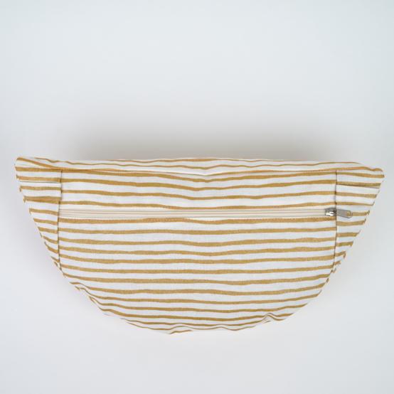 Sac banane rayé or blanc