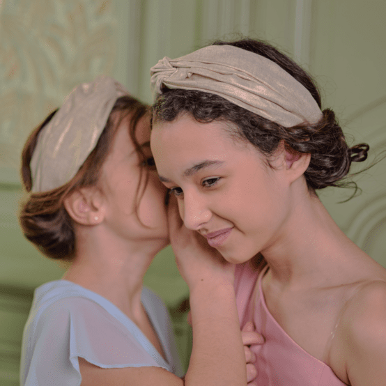 Bandeau croisé  lin pailleté