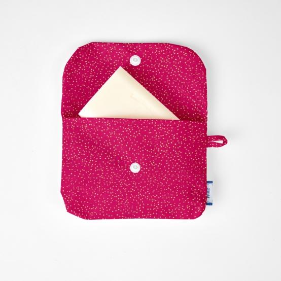 Pochette Savon fuchsia pailleté