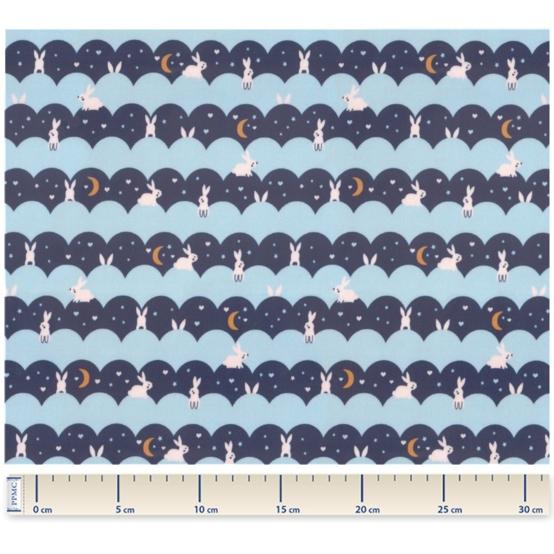 Tissu enduit  au mètre lapinuit