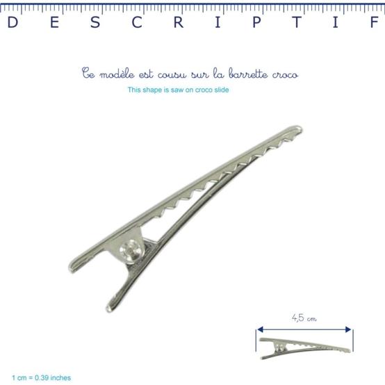 Barrette ruban vichy coccinelle