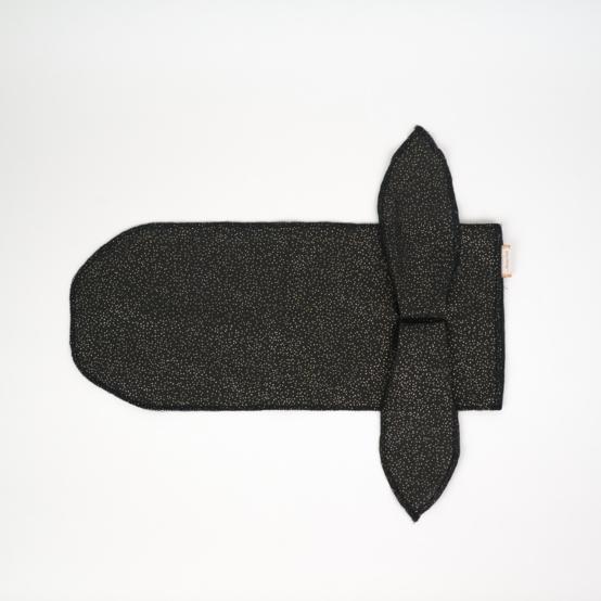 Fuboshiki - Pochette cadeau tissu pour bouteille noir pailleté