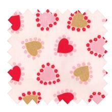 Coupon tissu 50 cm petits coeurs