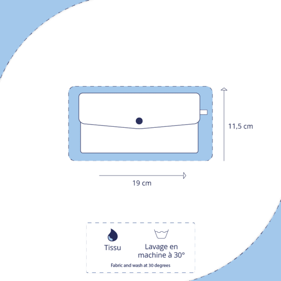 Portefeuille lin doré