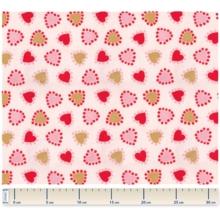 Tissu coton au mètre petits coeurs