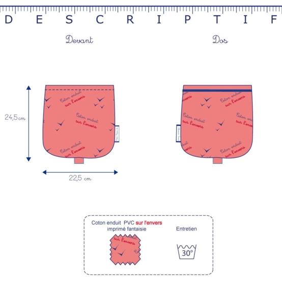 Rabat petite besace bulle bronze marine