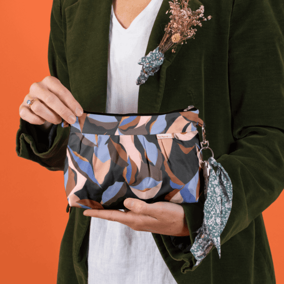 Pochette plissée vague d'automne