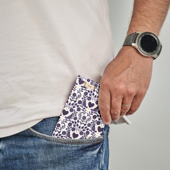 Portefeuille compact scandinavia bleu