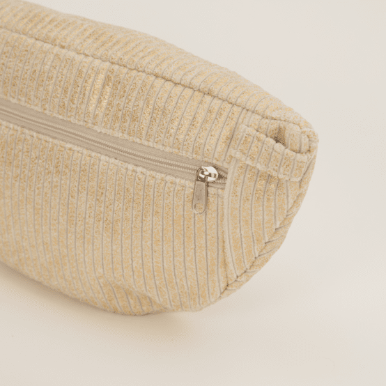 Sac banane velours côtelé large doré