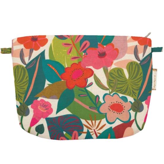 Pochette tissu fleurs des iles