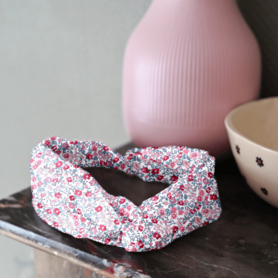 Bandeau croisé rose grenadine