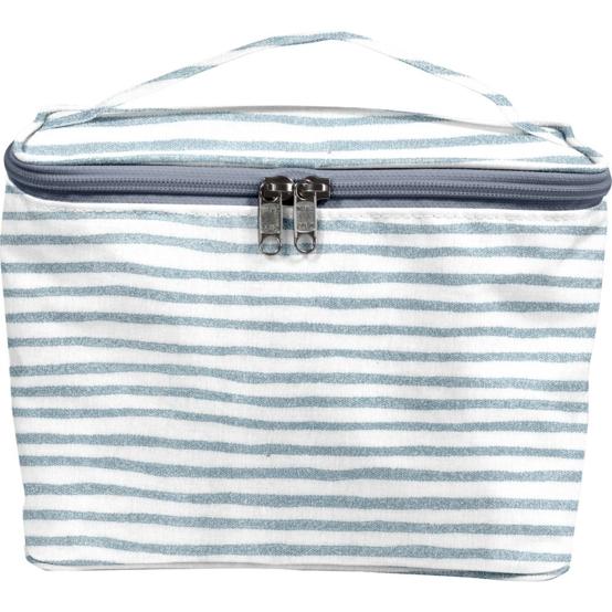 Vanity grand rayé bleu blanc