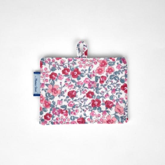 Porte badge rose grenadine