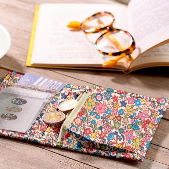 Portefeuille compact mille et une fleurs