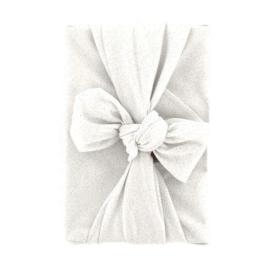 Furoshiki grand 73 x 73 cm  blanc pailleté