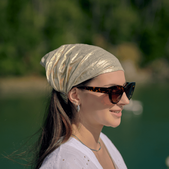 Bandeau fichu Adulte  lin pailleté