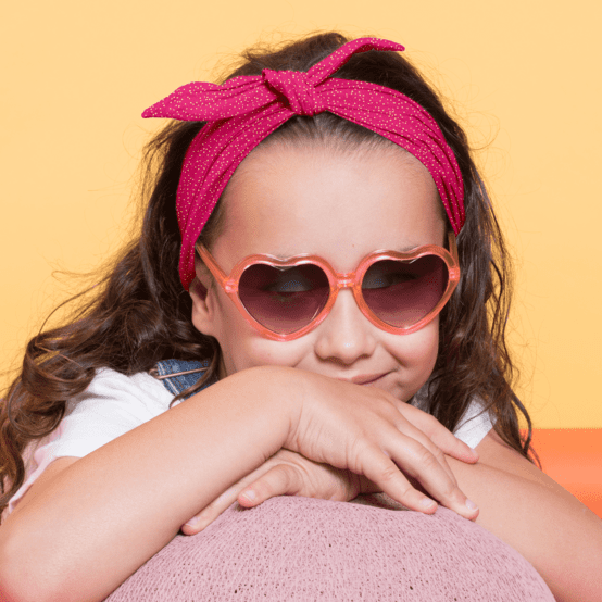 Bandeau fichu Enfant fuchsia pailleté