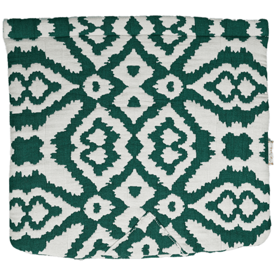 Rabat besace carré grand jacquard vert