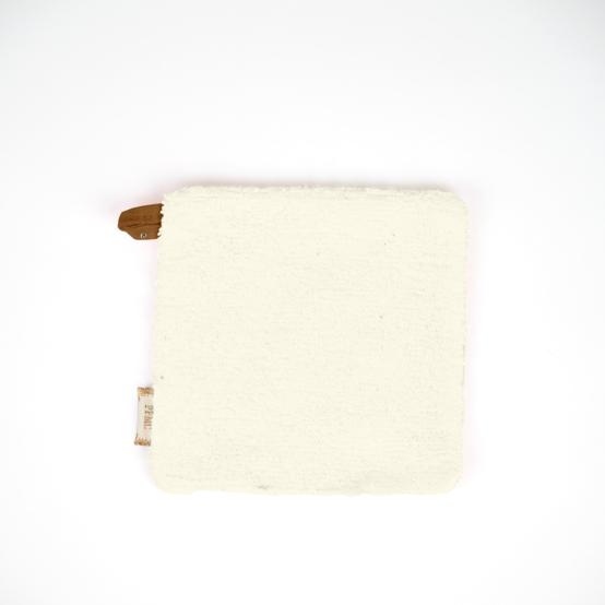 Carré Démaquillant Lavable gaze pois or caramel