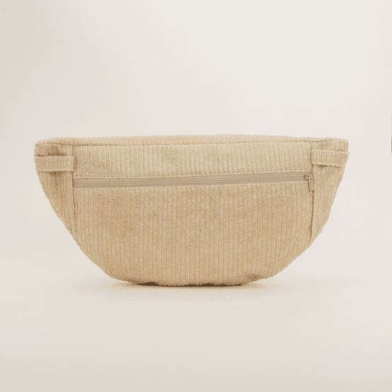 Petit sac banane velours côtelé large doré