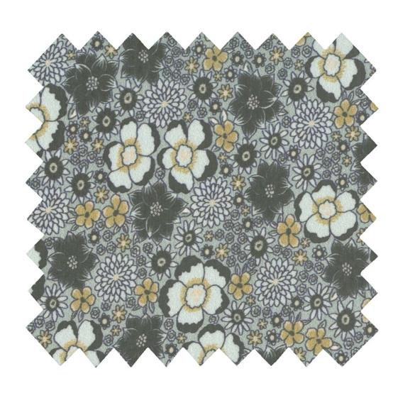 Tissu enduit  au mètre ex2578 lavandula bleu gris