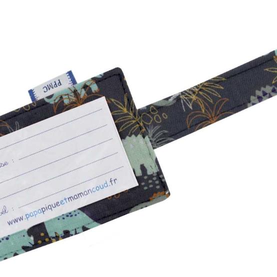 Etiquette bagage jurassic dino marine