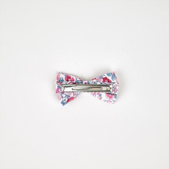 Barrette ruban petit  rose grenadine