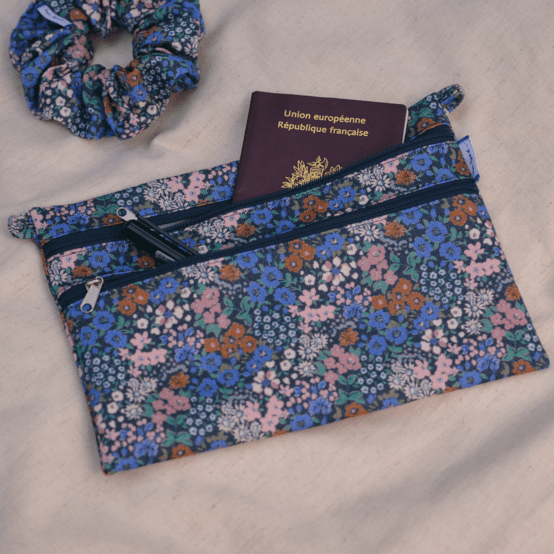 Pochette plate Aloïs monet lilas