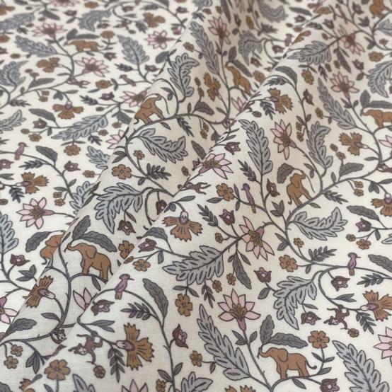 Coupon tissu enduit de 35cm  rêve de jasmin