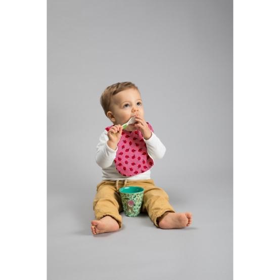 Bavoir Bébé vichy coccinelle