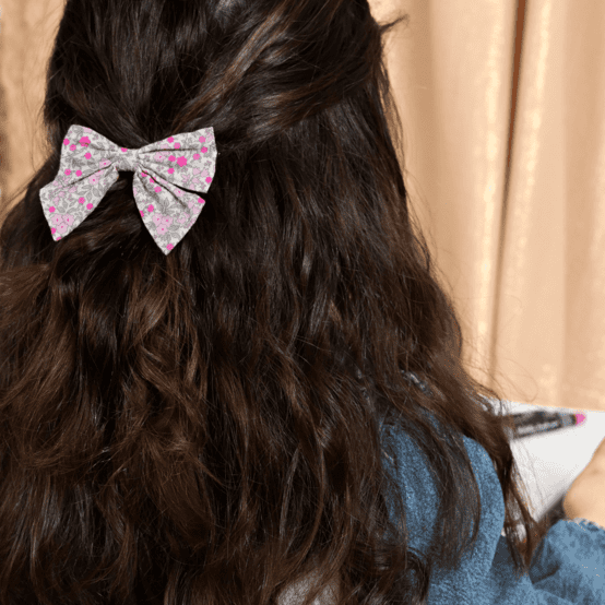Barrette noeud papillon serenade fluo