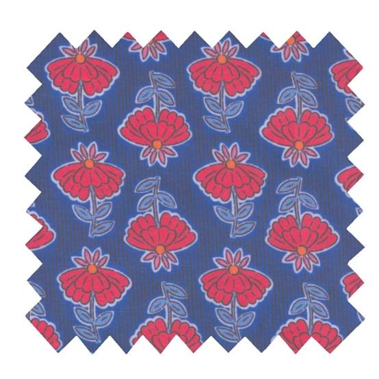Coupon tissu enduit de 35cm  ex2544 shanti bleu