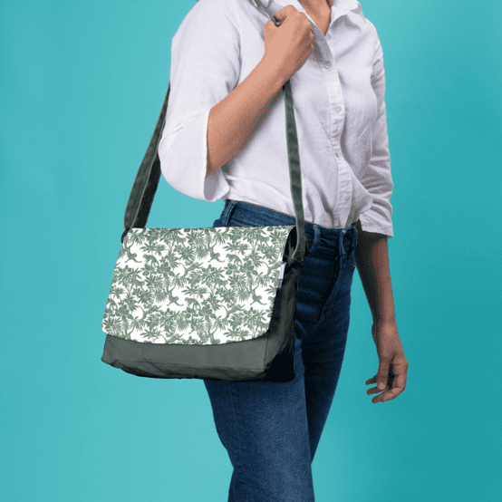 Rabat besace carré grand jungle vintage